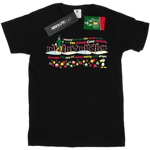 Abbigliamento Bambino T-shirt maniche corte Elf Candy Cane Forest Nero