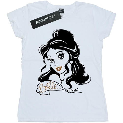 Abbigliamento Donna T-shirts a maniche lunghe Disney Belle Sparkle Bianco