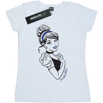 Abbigliamento Donna T-shirts a maniche lunghe Disney Cinderella Glitter Bianco