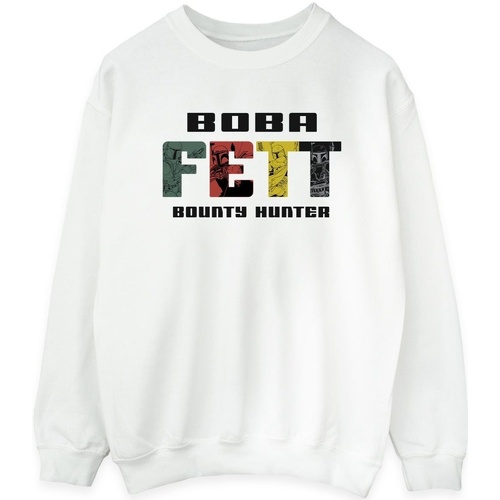 Abbigliamento Donna Felpe Disney Boba Fett Character Logo Bianco