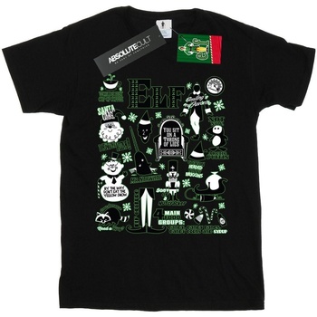 Abbigliamento Bambino T-shirt maniche corte Elf Infographic Poster Nero