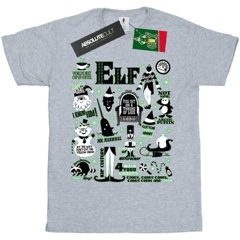 Abbigliamento Bambino T-shirt maniche corte Elf Infographic Poster Grigio