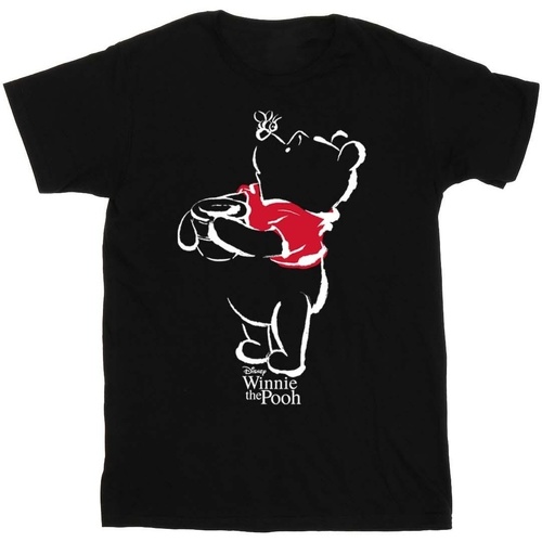 Abbigliamento Bambina T-shirts a maniche lunghe Disney Winnie The Pooh Drawing Nero