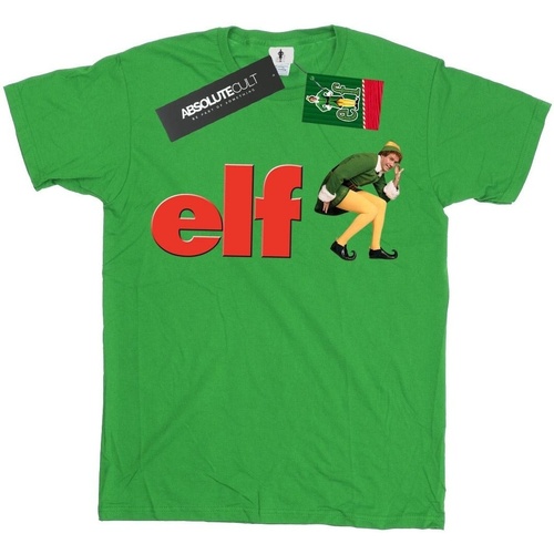 Abbigliamento Bambino T-shirt maniche corte Elf Crouching Logo Verde