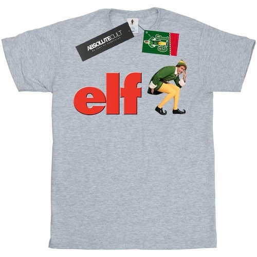 Abbigliamento Bambino T-shirt maniche corte Elf Crouching Logo Grigio