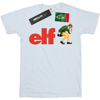 Abbigliamento Bambino T-shirt maniche corte Elf Crouching Logo Bianco