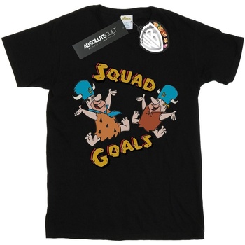 Abbigliamento Donna T-shirts a maniche lunghe The Flintstones Squad Goals Nero