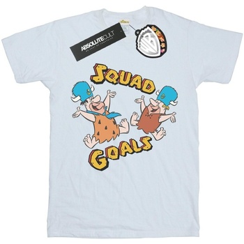 Abbigliamento Donna T-shirts a maniche lunghe The Flintstones Squad Goals Bianco