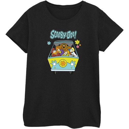 Abbigliamento Donna T-shirts a maniche lunghe Scooby Doo Mystery Machine Group Nero