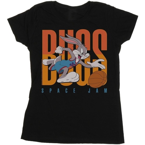 Abbigliamento Donna T-shirts a maniche lunghe Space Jam: A New Legacy Balling Bugs Nero