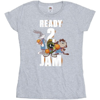 Abbigliamento Donna T-shirts a maniche lunghe Space Jam: A New Legacy Ready 2 Jam Grigio
