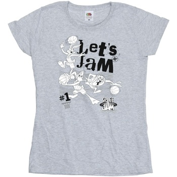 Abbigliamento Donna T-shirts a maniche lunghe Space Jam: A New Legacy Let's Jam Grigio