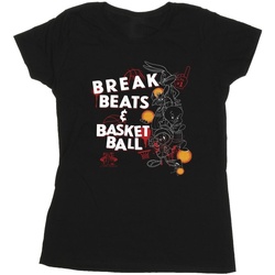 Abbigliamento Donna T-shirts a maniche lunghe Space Jam: A New Legacy Break Beats & Basketball Nero