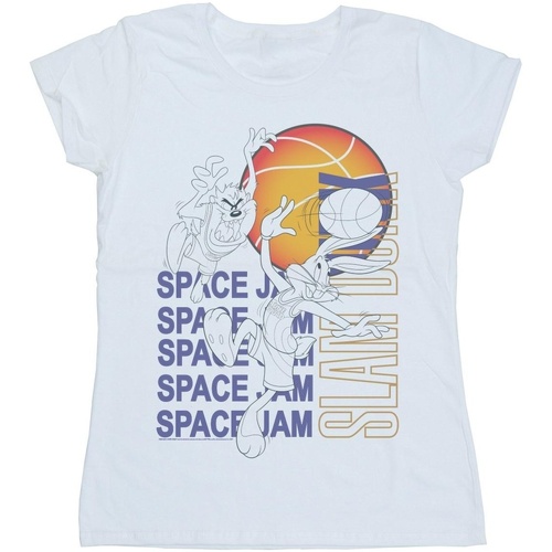 Abbigliamento Donna T-shirts a maniche lunghe Space Jam: A New Legacy Slam Dunk Alt Bianco