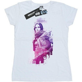 Abbigliamento Donna T-shirts a maniche lunghe Disney Rogue One Jyn Erso Rebel Bianco