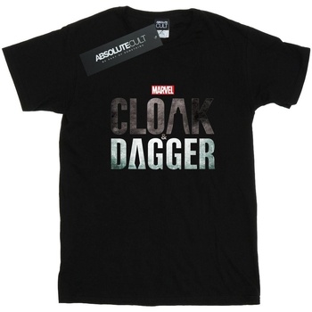 Abbigliamento Bambina T-shirts a maniche lunghe Marvel Cloak And Dagger Logo Nero