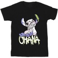Image of T-shirt Disney Lilo And Stitch Ohana Graffiti
