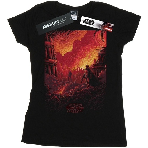 Abbigliamento Donna T-shirts a maniche lunghe Star Wars: The Force Awakens Phasma Art Poster Nero