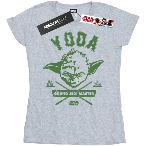 Abbigliamento Donna T-shirts a maniche lunghe Disney Yoda Collegiate Grigio