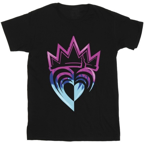 Abbigliamento Bambina T-shirts a maniche lunghe Disney Descendants Pink Crown Nero