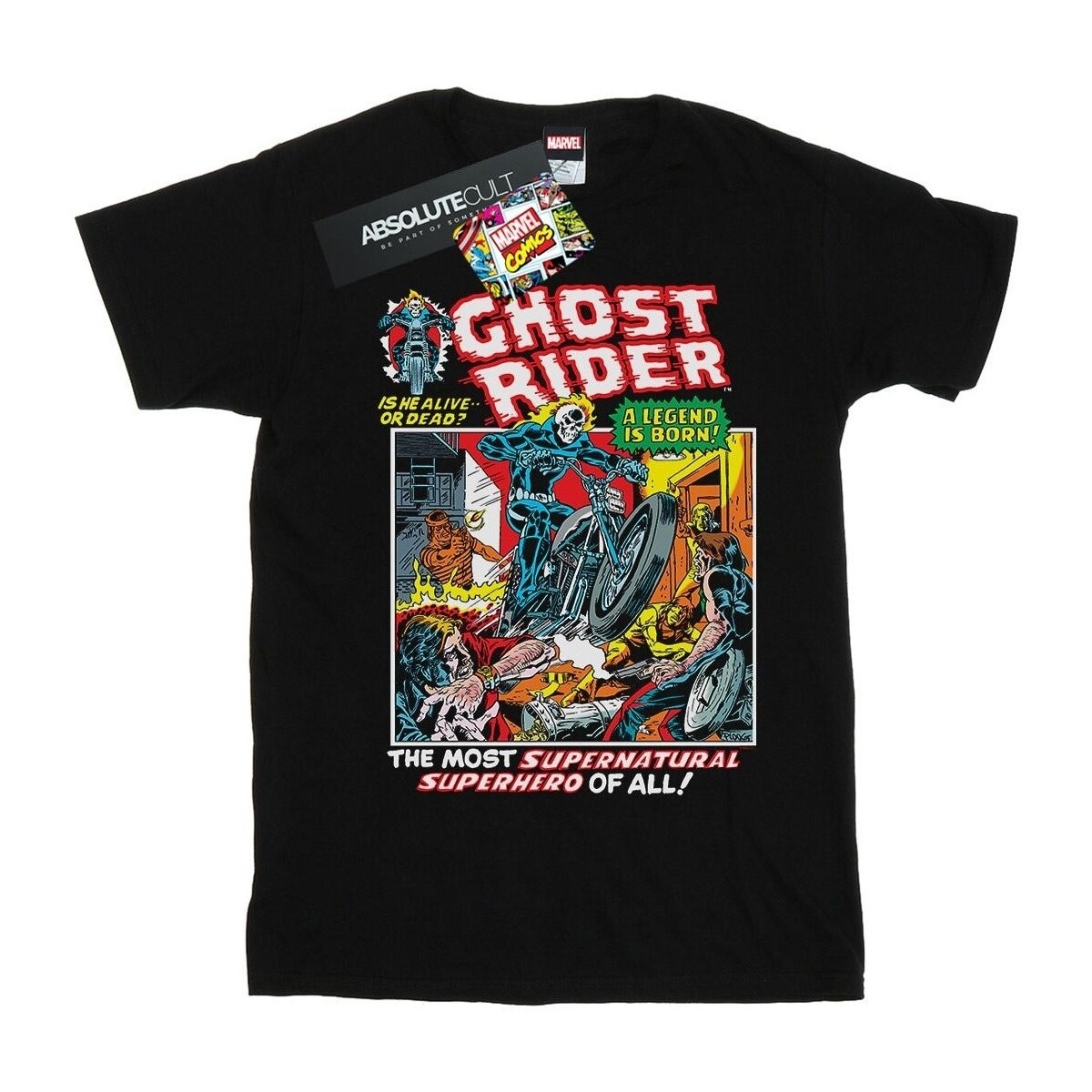 Abbigliamento Donna T-shirts a maniche lunghe Marvel Ghost Rider Nero