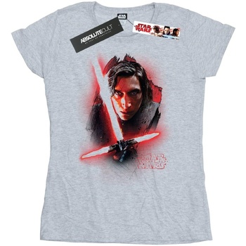 Abbigliamento Donna T-shirts a maniche lunghe Disney The Last Jedi Kylo Ren Brushed Grigio