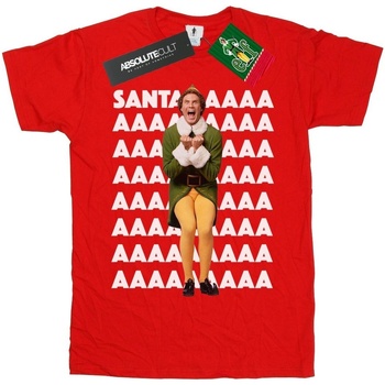 Abbigliamento Bambina T-shirts a maniche lunghe Elf Buddy Santa Scream Rosso
