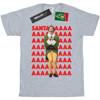 Abbigliamento Bambina T-shirts a maniche lunghe Elf Buddy Santa Scream Grigio