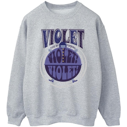 Abbigliamento Uomo Felpe Willy Wonka Violet Turning Violet Grigio