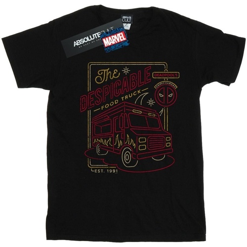 Abbigliamento Donna T-shirts a maniche lunghe Marvel Deadpool The Despicable Food Truck Nero