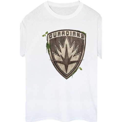 Abbigliamento Donna T-shirts a maniche lunghe Marvel I Am Groot Guardian Emblem Bianco