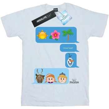 Abbigliamento Bambina T-shirts a maniche lunghe Disney Frozen I Love Heat Bianco