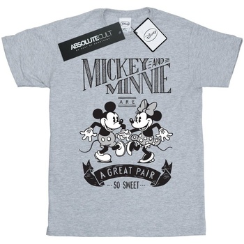 Abbigliamento Donna T-shirts a maniche lunghe Disney Mickey And Minnie Mouse Great Pair Grigio
