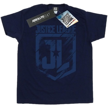 Abbigliamento Bambina T-shirts a maniche lunghe Dc Comics Justice League Movie Indigo Logo Blu