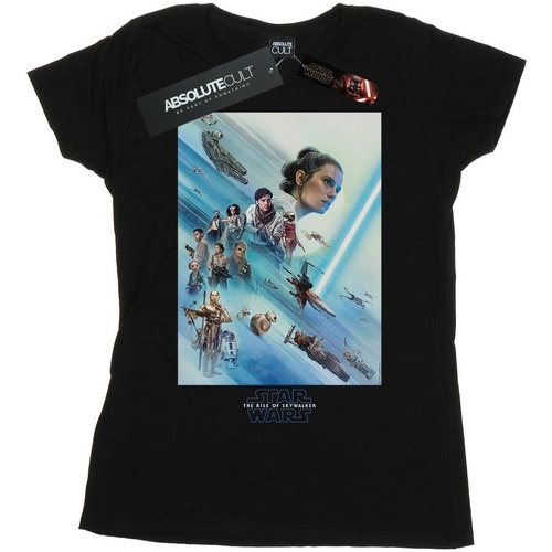 Abbigliamento Donna T-shirts a maniche lunghe Star Wars: The Rise Of Skywalker Resistance Poster Nero