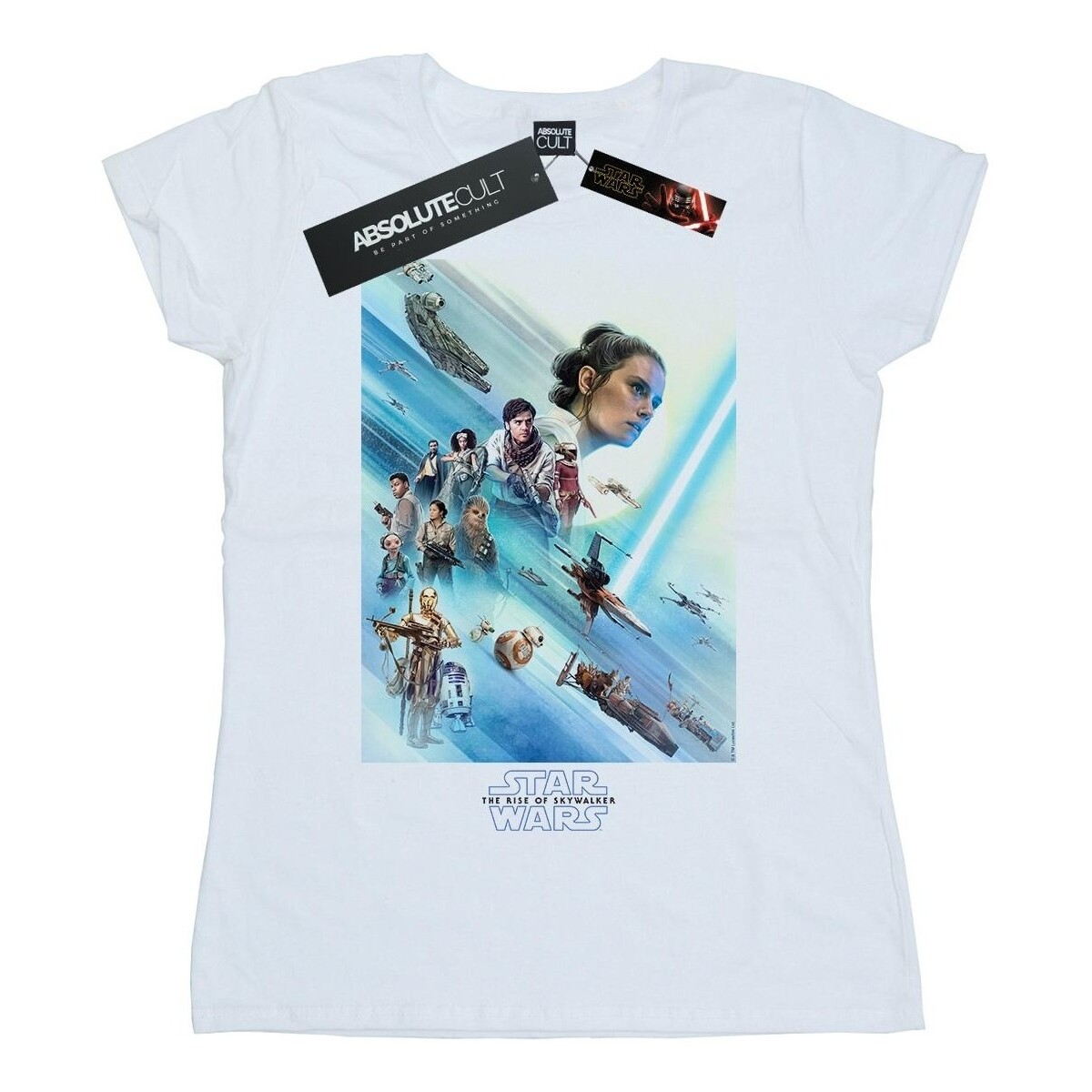 Abbigliamento Donna T-shirts a maniche lunghe Star Wars: The Rise Of Skywalker Resistance Poster Bianco