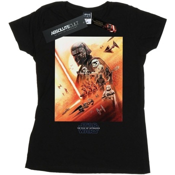 Abbigliamento Donna T-shirts a maniche lunghe Star Wars: The Rise Of Skywalker First Order Poster Nero