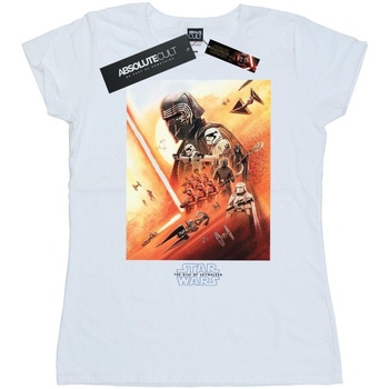 Abbigliamento Donna T-shirts a maniche lunghe Star Wars: The Rise Of Skywalker First Order Poster Bianco