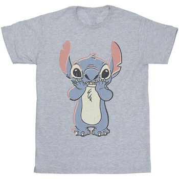 Abbigliamento Bambina T-shirts a maniche lunghe Disney Lilo And Stitch Big Print Grigio