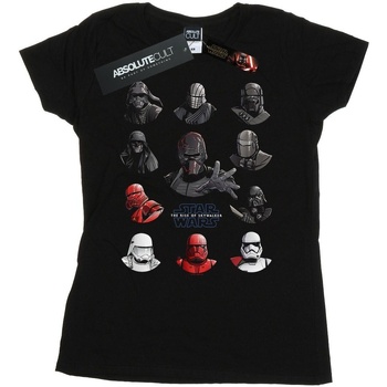 Abbigliamento Donna T-shirts a maniche lunghe Star Wars: The Rise Of Skywalker First Order Character Line Up Nero