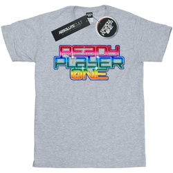 Abbigliamento Bambino T-shirt & Polo Ready Player One Rainbow Logo Grigio