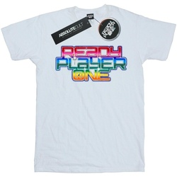 Abbigliamento Bambino T-shirt & Polo Ready Player One Rainbow Logo Bianco