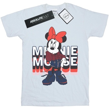 Abbigliamento Bambina T-shirts a maniche lunghe Disney Minnie Mouse In Hoodie Bianco