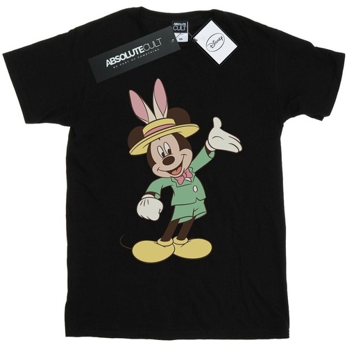 Abbigliamento Bambina T-shirts a maniche lunghe Disney Mickey Mouse Easter Bunny Nero