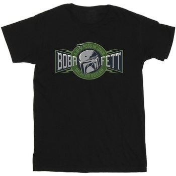 Abbigliamento Bambino T-shirt & Polo Star Wars: The Book Of Boba Fett New Outlaw Boss Nero