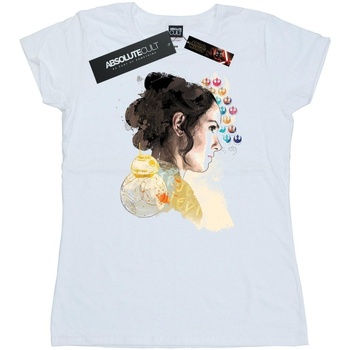 Abbigliamento Donna T-shirts a maniche lunghe Star Wars: The Rise Of Skywalker Rey Collage Bianco