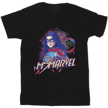 Abbigliamento Uomo T-shirts a maniche lunghe Marvel Ms  Face Fade Nero