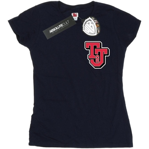 Abbigliamento Donna T-shirts a maniche lunghe Dessins Animés Collegiate Logo Blu