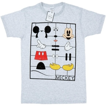 Abbigliamento Uomo T-shirts a maniche lunghe Disney Mickey Mouse Construction Kit Grigio