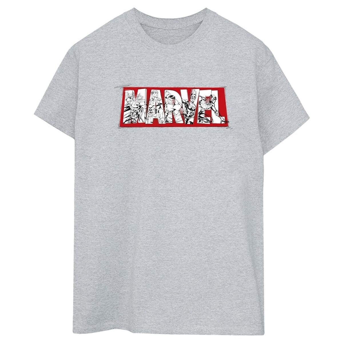 Abbigliamento Donna T-shirts a maniche lunghe Marvel Avengers Infill Grigio